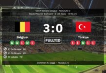 Kevin de Bruyne teki uransa 200. maalinsa ja johdatti Belgian Turkin ohi